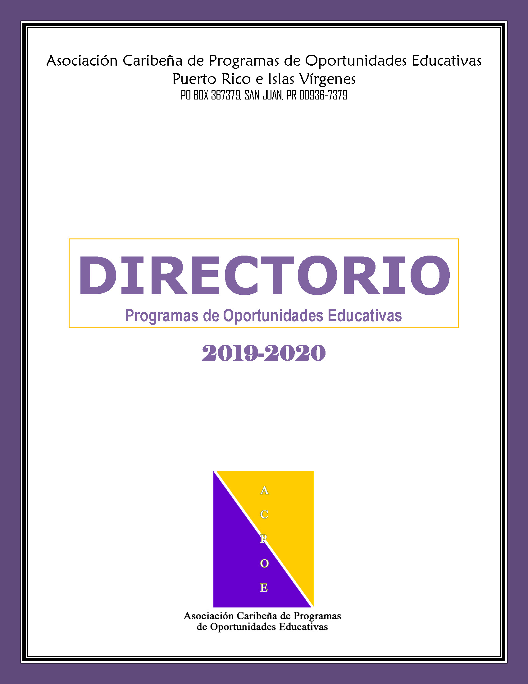 Directorio de Programas 2019 - 2020